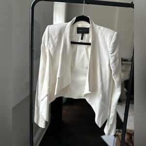 White cropped blazer